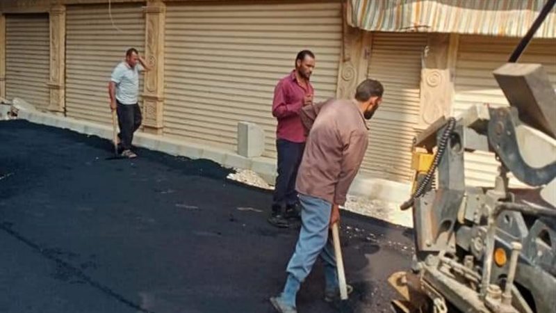رصف شوارع الجيزة