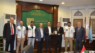 رئيس جامعة الإسكندرية يستقبل وفد مؤسسة محمد بن راشد وحملة نبضات الإماراتية