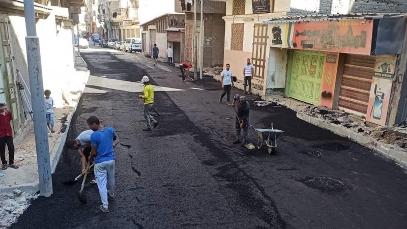 رصف شوارع دمياط