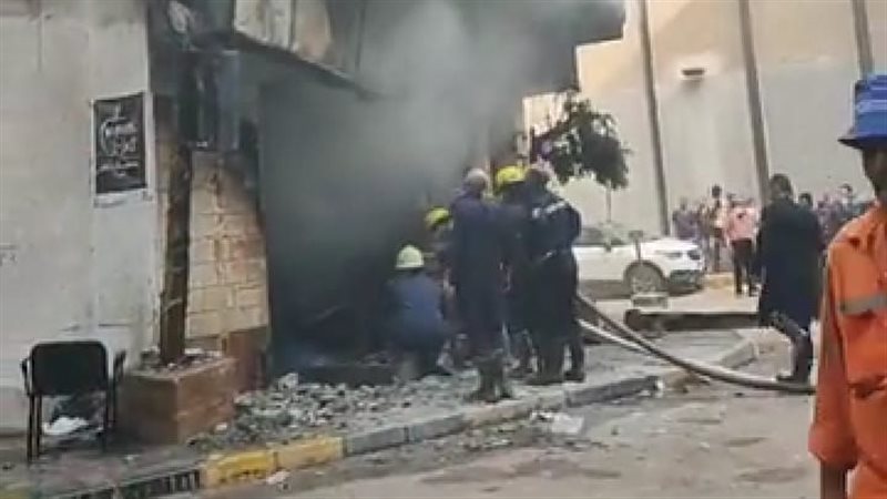 حريق محل هواتف محمول