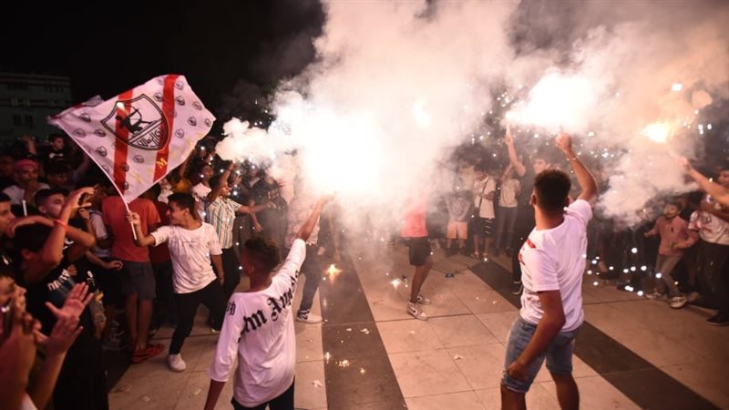 احتفالات جماهير الزمالك