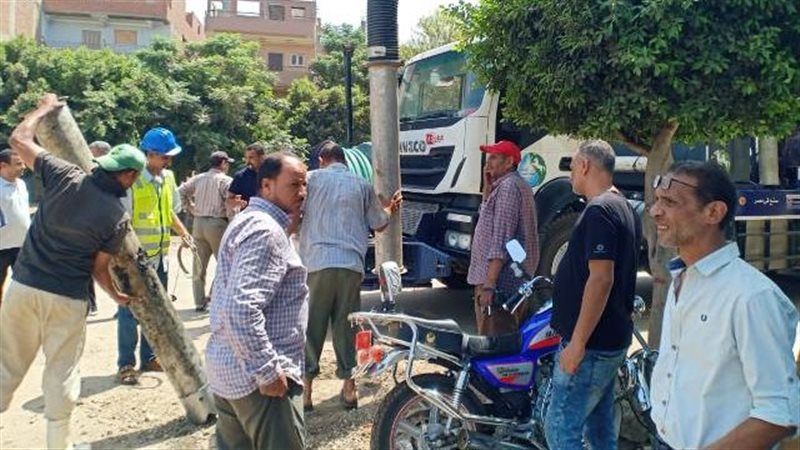 شفط المياه بقرية