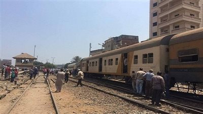تفاصيل حادث قطار دمنهور.. خروج عربات 