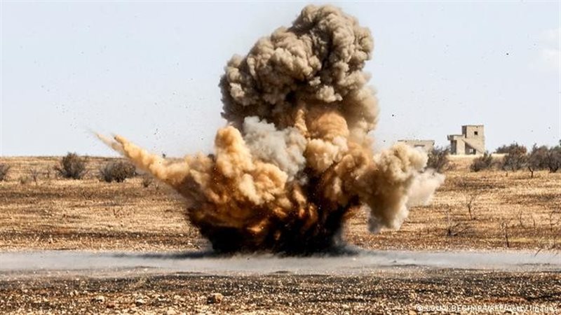 انفجار لغم 