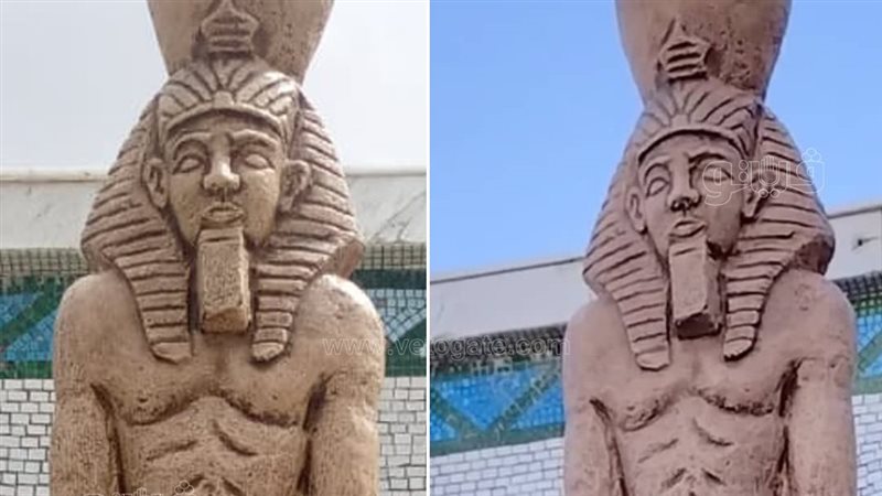 مسخ تمثال رمسيس الثانى