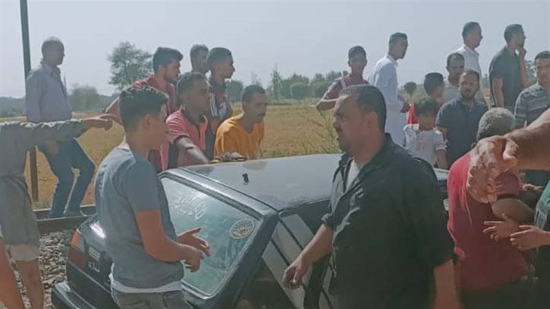 تصادم قطار وسيارة