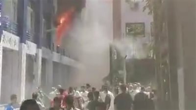إخماد حريق نشب داخل مبنى أكاديمية السادات بالمعادي