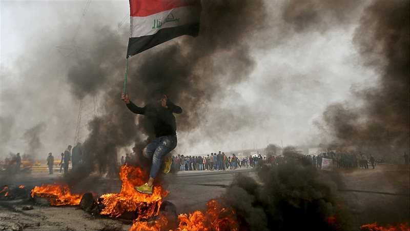 محتجون عراقيون