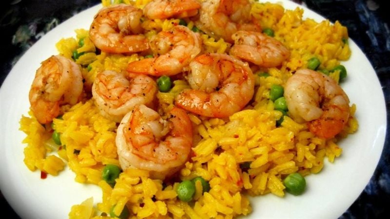 الأرز بالجمبري