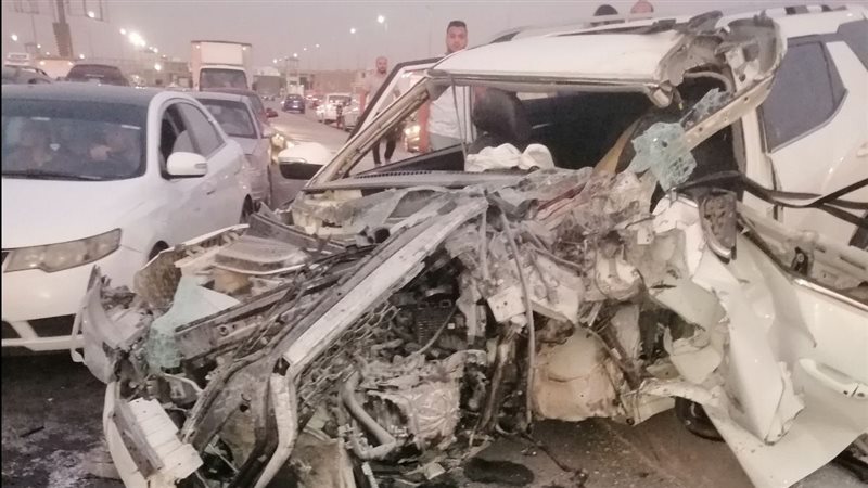 حادث انقلاب سيارة