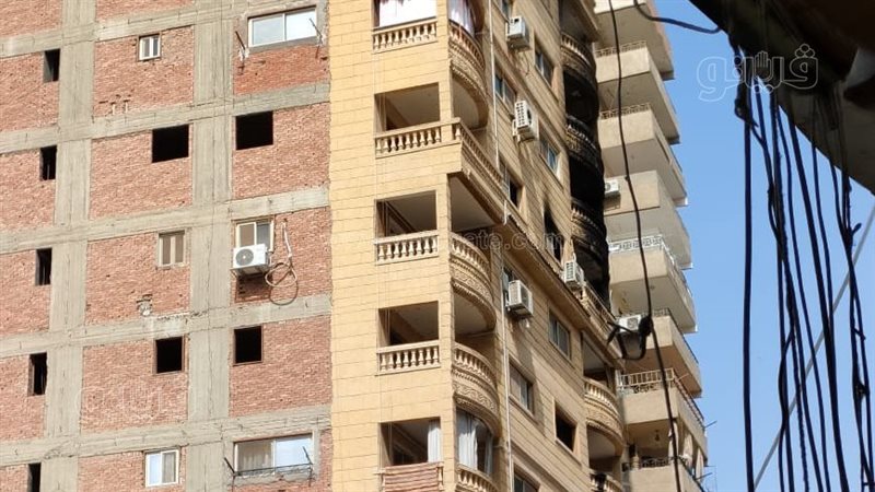حريق برج سكني بكورنيش