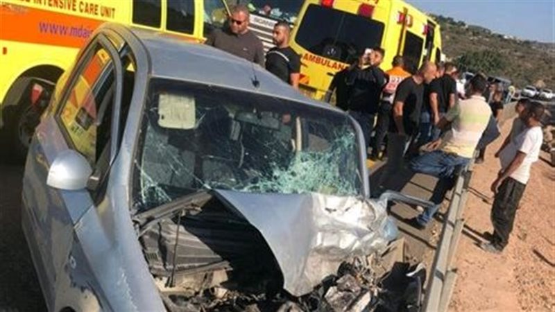 حادث تصادم بطريق