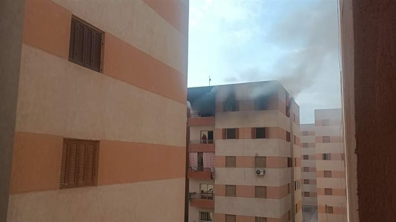 حريق شقة بالعبور