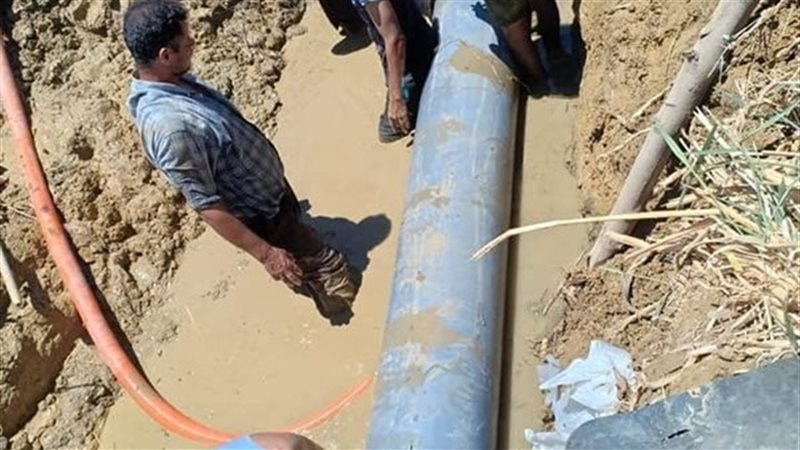 إصلاح خط مياه