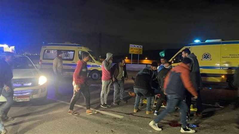 ضحايا حادث طريق جمصة
