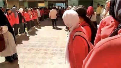 طلاب ومعلمو مدرسة بأسوان يتظاهرون رفضا لقرار المحافظ باستبعاد مديرهم |فيديو