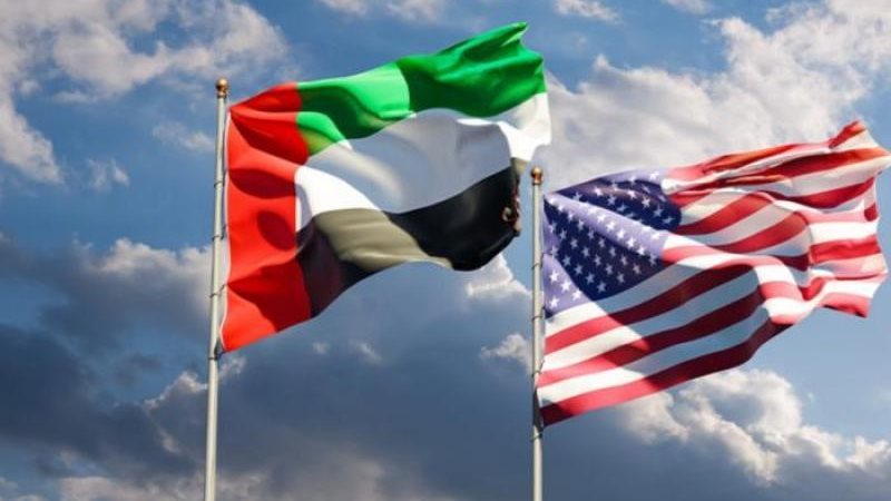علم الامارات وامريكا