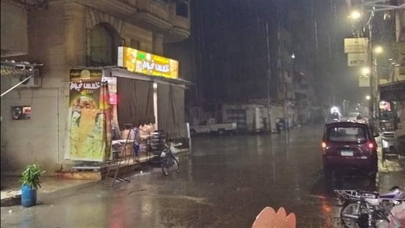 أمطار غزيرة على دمياط