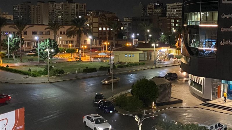 سقوط أمطار على بورسعيد