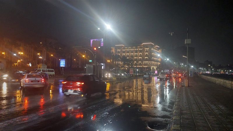 هطول أمطار على الإسكندرية