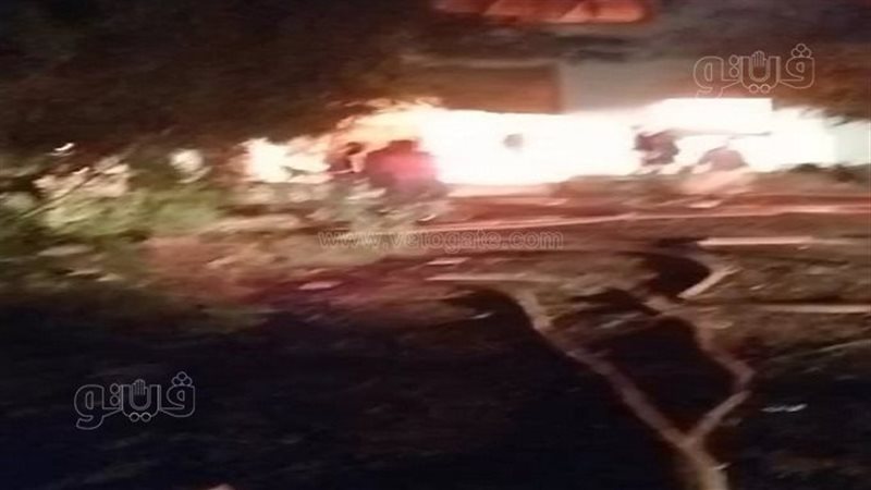حريق مزرعة بمنشأة