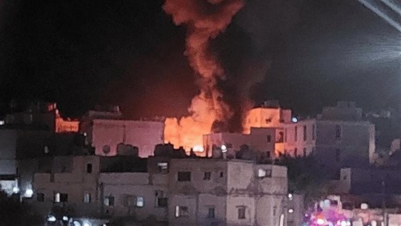 حريق فى الأردن 