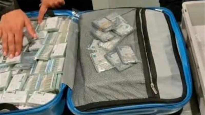 المضبوطات بحوزة رجال