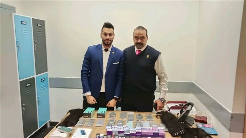 المضبوطات بحوزة رجال