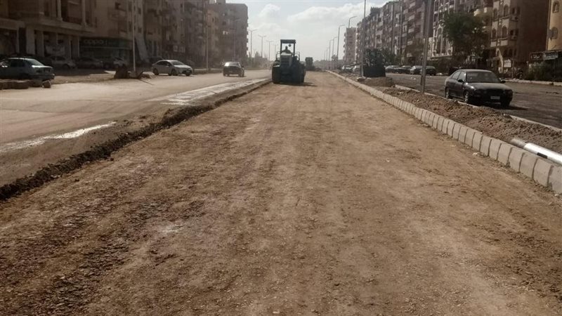 جانب من أعمال الرصف