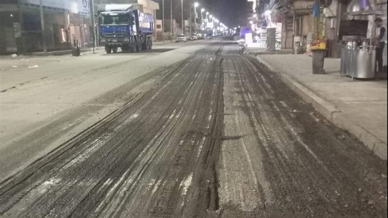اعادة رصف شارع الجلاء