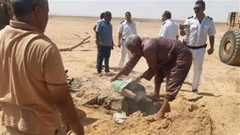 ازالة بئرين مخالفين