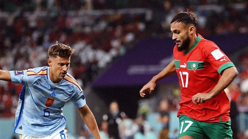 مباراة المغرب وإسبانيا،