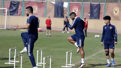 لقطات من مران الأهلى استعدادا لمباراة الاتحاد السكندري