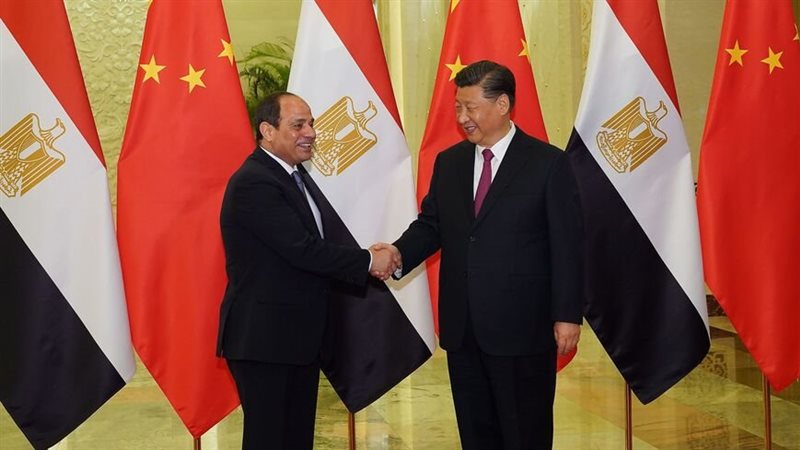 الرئيس المصري والصيني،