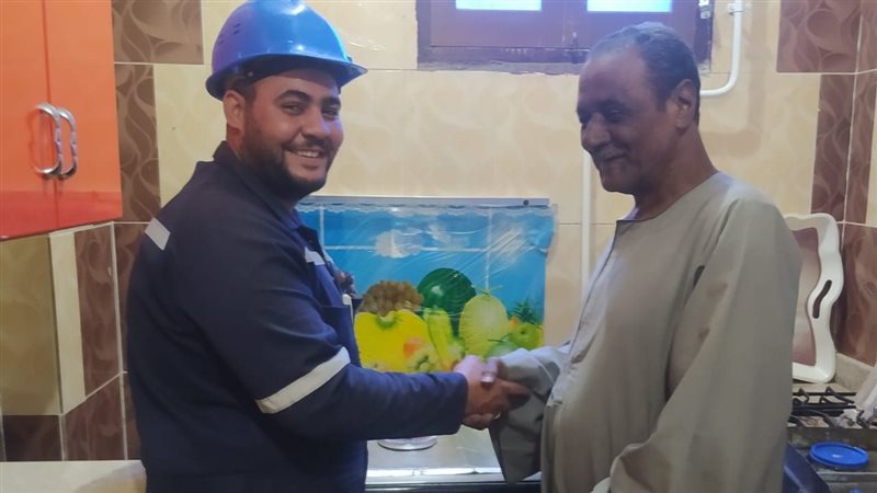 توصيل أول شغلة غاز