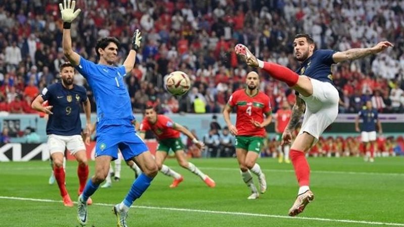 من مباراة فرنسا والمغرب