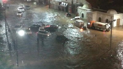 أمطار غزيرة تضرب دمياط وتمتد إلى بورسعيد