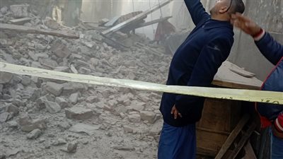 انهيار جزئي لعقار بمنطقة اللبان فى الإسكندرية