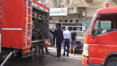 إخماد حريق نشب داخل مطعم شهير في الشيخ زايد