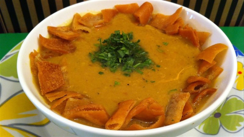 شوربة العدس الاصفر،