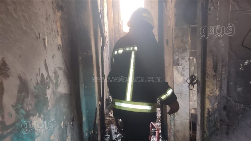 حريق في عقار بالبساتين،