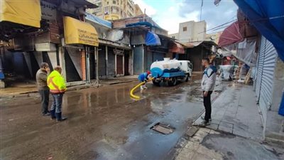 الصرف الصحي بالإسكندرية يواصل تطهير الشنايش 