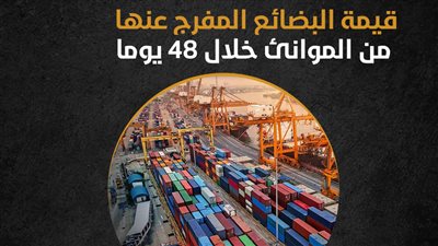 قيمة البضائع المفرج عنها من الموانئ خلال 48 يوما (انفوجراف)