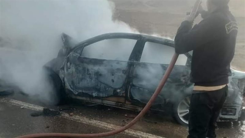 حريق على طريق الواحات،