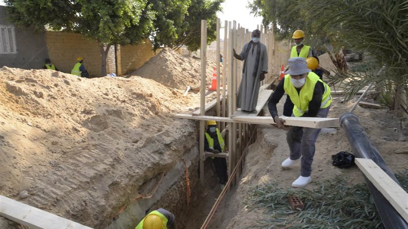 تركيب شبكة الصرف