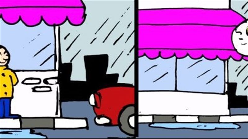 تقلبات الطقس في كاريكاتير،