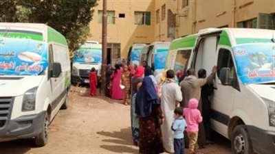 انطلاق قافلة طبية مجانية ضمن حياة كريمة بالوادي الجديد
