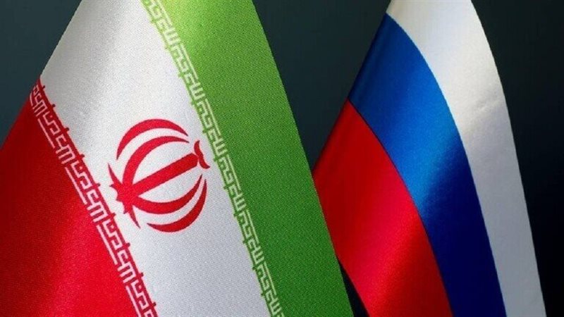 علم روسيا وايران،