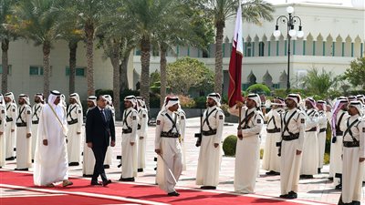 مراسم استقبال رسمية لـ مدبولي في الديوان الأميري القطري 