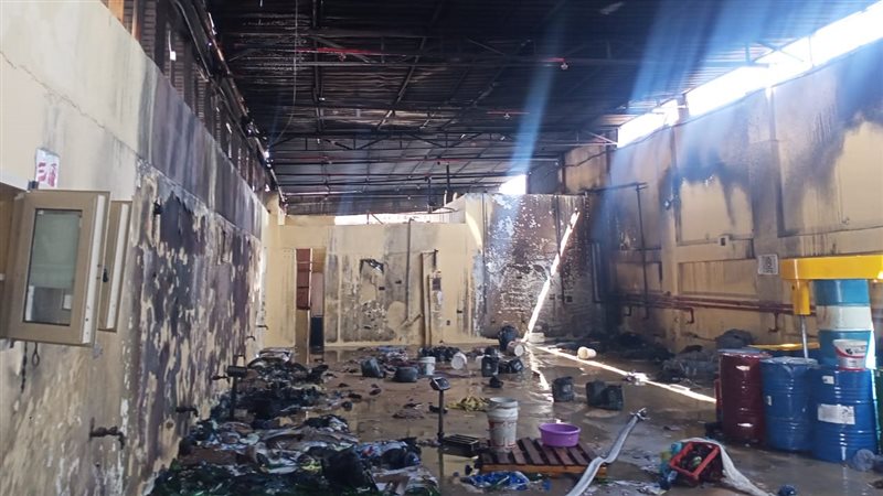 حريق مصنع بمنشأة